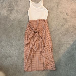 TAGS ON: Zara Size Small Tank Dress with bow wrap skirt